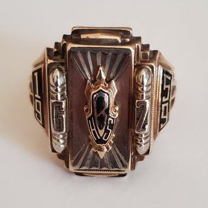 Vintage 1959 Josten Men's Class Ring 10K Gold - BHS / GZ